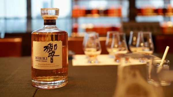 a bottle of alcohol on a table