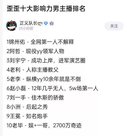 十大影响力网红主播排行榜出炉！女主播遭父亲虐待：肋条骨干裂！