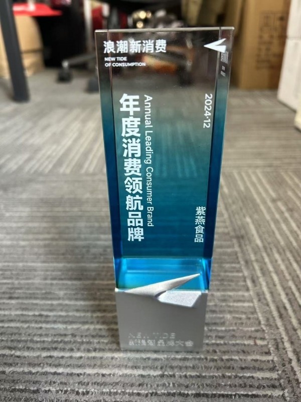 荣耀登榜!紫燕食品摘得“新浪潮·2024年度消费领航品牌”奖项