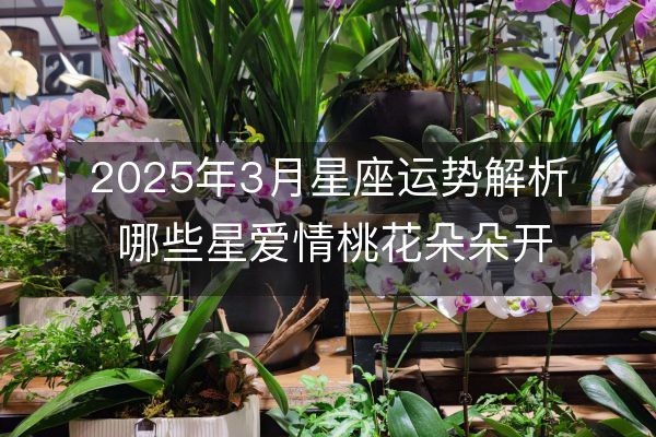 2025年3月星座运势解析 哪些星爱情桃花朵朵开