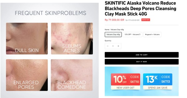 印尼性普遍面临痘痘和油脂分泌的问题,Skintific敏锐地捕捉到了这一痛点