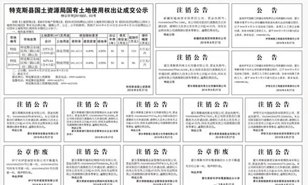 《伊犁日报》在2018年8月27日这一天，就刊登了25则“注销公告”