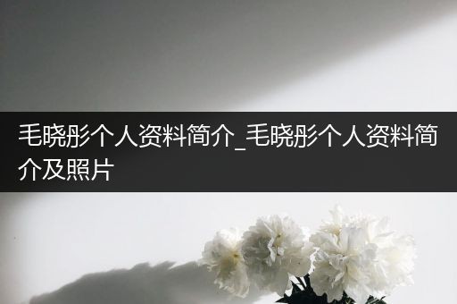 毛晓彤个人资料简介_毛晓彤个人资料简介及照片