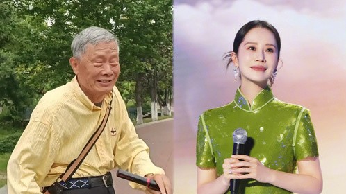 海清78岁父亲被人偶遇，自曝曾不赞同女儿演戏，黄磊非常赏识海清