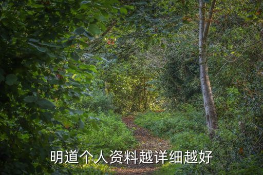 明道个人资料越详细越好