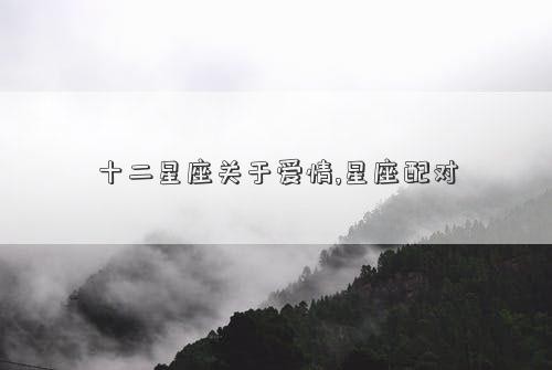 十二星座关于爱情,星座配对