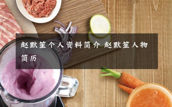赵默笙个人资料简介 赵默笙人物简历文章配图