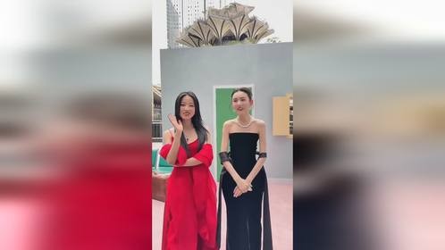 宋祖儿周雨彤VOGUE活动线下活动同框 高定就要配美人啊！