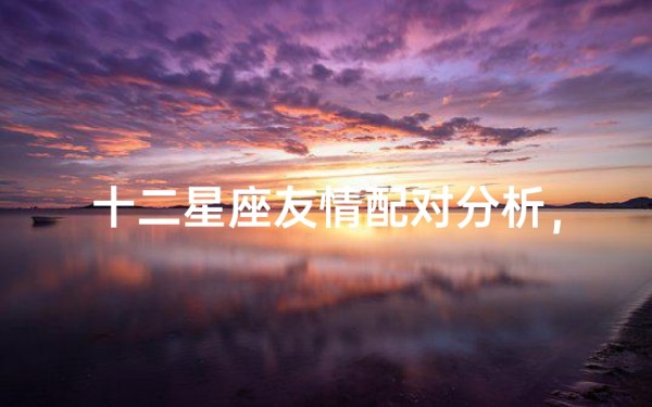十二星座友情配对分析,寻找最佳朋友组合