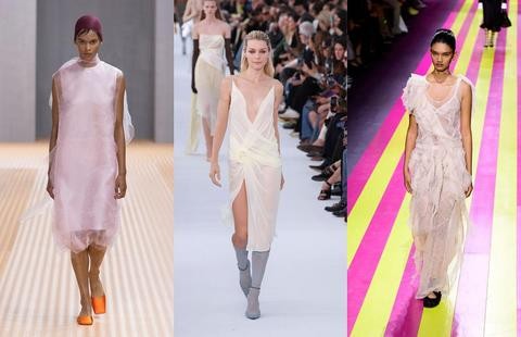 左至右:Prada、Givenchy、Dior (Photo Courtesy of Showbit/Catwalkpictures)