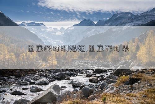 星座配对测婚姻,星座配对表