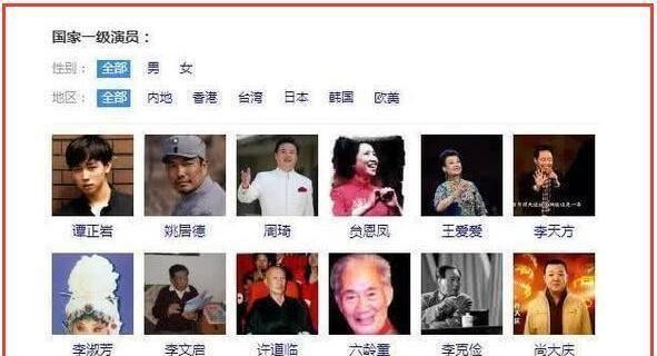 国家一级演员名单中，没有一个流量明星上榜，“打脸”整个娱乐圈