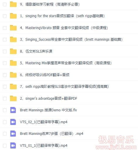 【下载】唱歌教程《SLS唱法》全套中文教程【音频+视频】