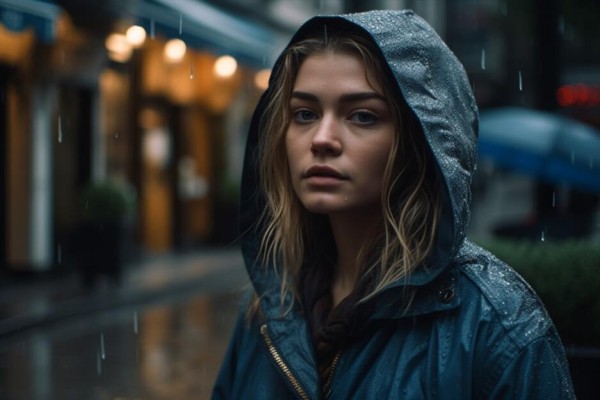 女人 人物摄影 AI绘画 下雨 失落