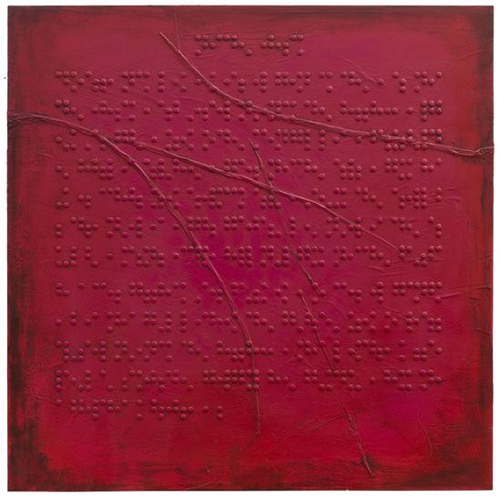 《你的容颜》木板综合 100x100cm2016年