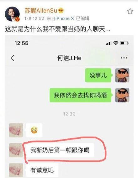 苏醒何洁聊天记录被曝光惹王栎鑫不满，苏醒的回复令人心酸
