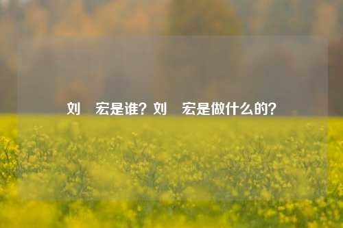 刘畊宏是谁？刘畊宏是做什么的？-第2张图片-知识问答百科网