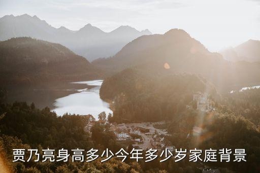 贾乃亮身高多少今年多少岁家庭背景