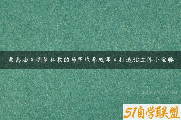 桑禹涵《明星私教的马甲线养成课》打造3D立体小蛮腰