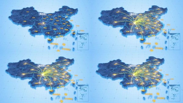 成都市崇州市辐射全国网络地图
