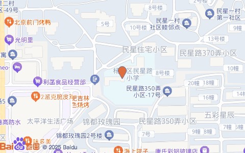 上海市杨浦区明星路小学位置示意图
