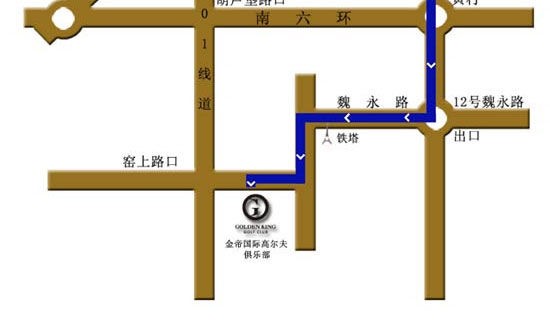 北京金帝高尔夫俱乐部位置图示