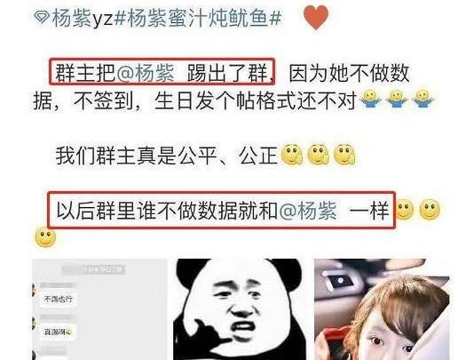 杨紫被自家粉丝群群主踢出群,粉丝评论:给你点赞!