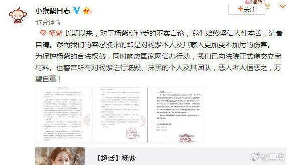 杨紫工作室起诉造谣者 具体造谣了什么内容?
