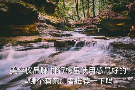  美容仪品牌 排行榜里使用感最好的是哪个有亲测者推荐一下吗