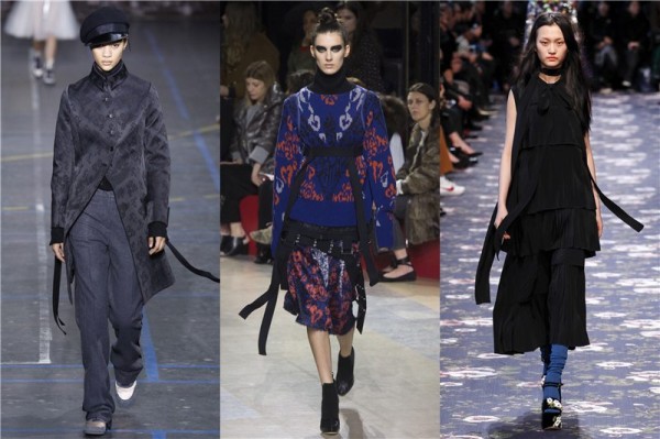 從左到右分别為:John Galliano、sacai、Rochas