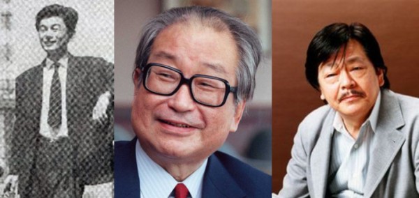 左起：星新一 、小松左京、 筒井康隆