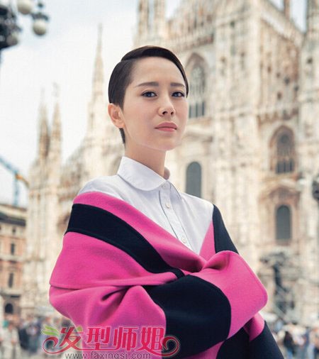 “美厨娘”姜妍超短发秀别样性感 盘点女明星超短发造型