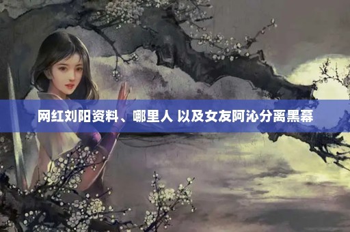 网红刘阳资料、哪里人 以及女友阿沁分离黑幕