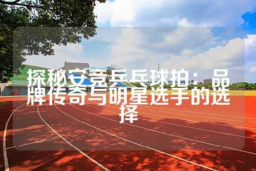 探秘安竞乒乓球拍：品牌传奇与明星选手的选择