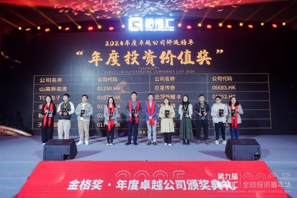 巨星传奇荣膺“金格奖”年度投资价值奖,彰显卓越投资潜力
