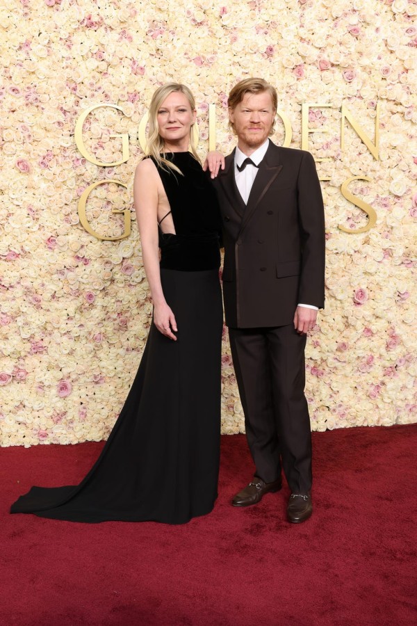 beverly hills, california january 05 l r kirsten dunst and jesse plemons attend the 82nd annual golden globe awards at the beverly hilton on january 05, 2025 in beverly hills, california photo by amy sussmangetty images