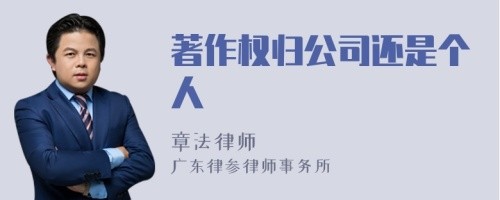 著作权归公司还是个人