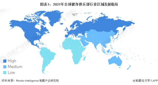 2022年全球健身俱乐部行业区域发展格局分析 英国市场规模下降近40%