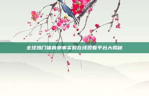 全球热门体育赛事实时在线观看平台大揭秘