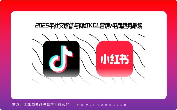 2025年社交媒体与网红KOL营销/电商趋势解读：小红书增速显著，抖音粘性领先