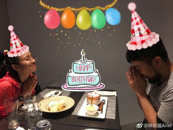林依晨与弟弟一起过生日，晒与弟弟庆生照，萌萌的依晨少女感十足