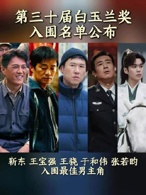第30届白玉兰奖 最佳男主角入围名单公布!
