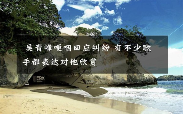  吴青峰哽咽回应纠纷 有不少歌手都表达对他欣赏文章配图