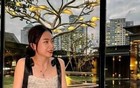 富婆甘比穿着自己钩织的衣服上海出游，45岁