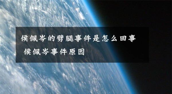 侯佩岑的劈腿事件是怎么回事 侯佩岑事件原因文章配图