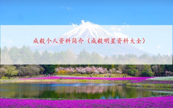 成毅个人资料简介（成毅<a target=