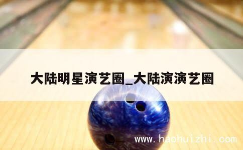 大陆明星演艺圈