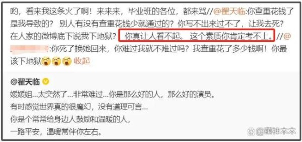 翟天临悼念朱媛媛时回怼网友 知网风波再引争议