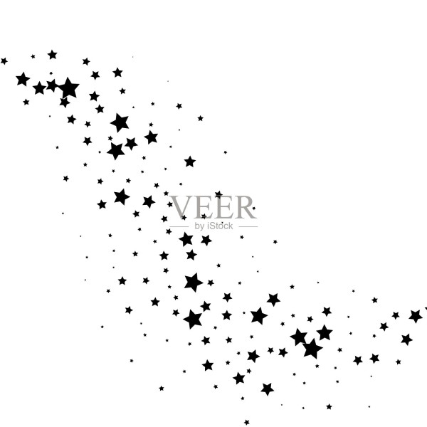 流星。星尘轨迹，彗星线。插画图片素材