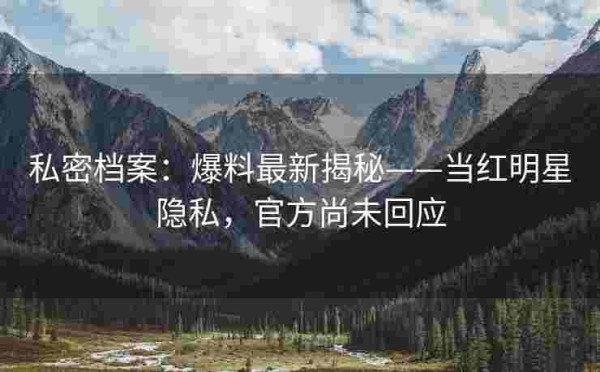 私密档案：爆料最新揭秘——当红明星隐私，官方尚未回应